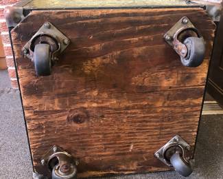 BOTTOM VIEW OF THE ORIGINAL RARE EARTH BAND TRAVEL CONCERT TRUNKS CIRCA 1970'S