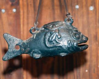 Meiji Taisho cast iron fish, have three of these, uncommon