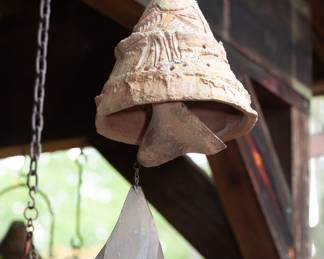 Early Paolo Soleri terracotta wind chime, c 1950s