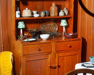 Antique pine hutch