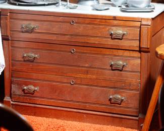 Victorian maple top chest