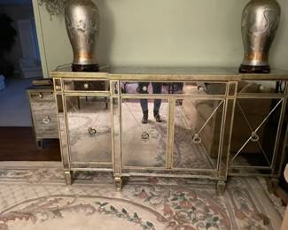 Wood-frame Mirror Panel Cabinets