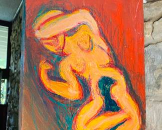 two sided original on wood Geraldine Hickerson