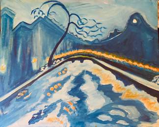 original acrylic on board by Geraldine