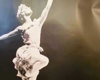 partial of large vinatge B & W ballet poster