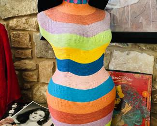 Lucretia (Hickerson) Love original pottery mask , Lucretia had a career as an Italian film actress. B & W pic of Terri Lynn