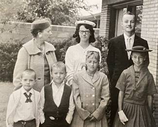 Geraldine Hickerson with six of the eight children she and A.L raised. Circa 1950's