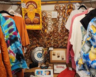 Ode to Crazy Carl. His own corner. You can own a piece of his iconic fashion forward wardrobe :0) We have his UT jacket, red dress, pink dress coat, Highly Over Priced Flowers Tee shirt, his Spam-O-Rama trophie, specialty Too Crazy For Carl Eye glasses for when things are really out of control and even Carl couldn't hang with it.