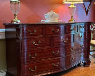 Custom Carved Mahogany Buffet