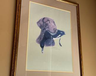 Les Anderson Jr Hunting Dog Custom Framed Artwork