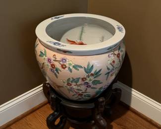 Large Vintage Chinoserie Planter