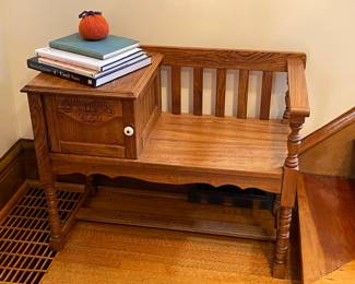 Antique gossip bench