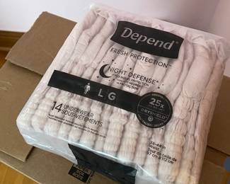 Cases of depends adult underwear