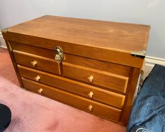 Nice wood tool cabinet 