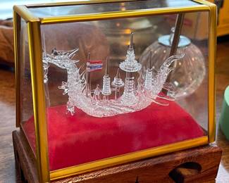 Crystal dragon ship model