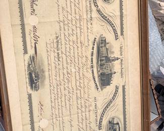 Antique loan certificate from Philadelphia