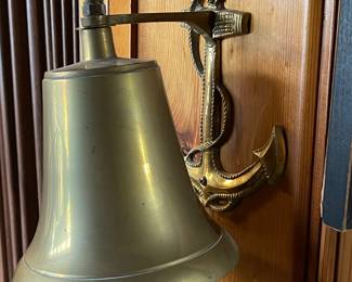 Brass bell with anchor