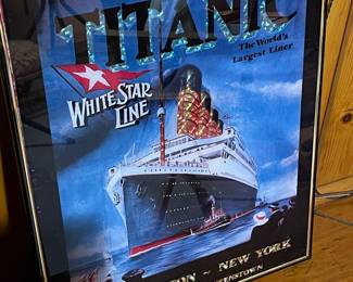 Framed Titanic picture 