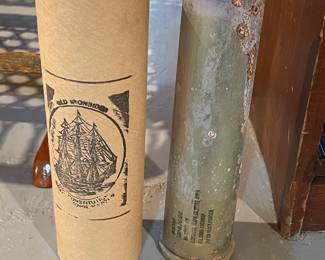 40mm blank cannon cartridge fired from cannon on the USS Constitution
