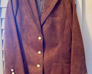 Suede jacket, gold details