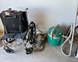 Wheelchair, Bissell shop vac