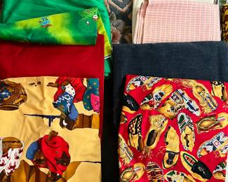 High quality fabric - some 100% cotton, lots of patterns, solids, large pieces