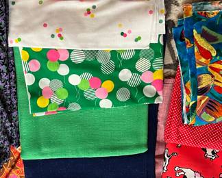 High quality fabric - some 100% cotton, lots of patterns, solids, large pieces
