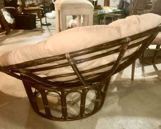 Back view of Papasan chair