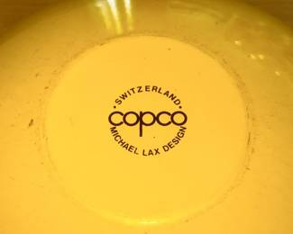 Michael Lax design, COPCO, Switzerland label on bottom
