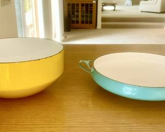 Michael Lax design, COPCO, Switzerland and Koben Style Dansk, Denmark enamel cast cookware