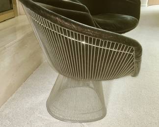 Back view of Warren Platner Knoll chairs