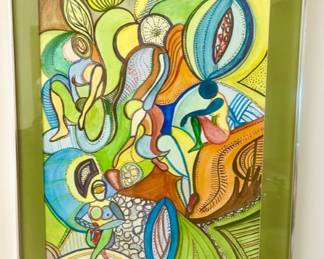 P. Tompkins signed artwork