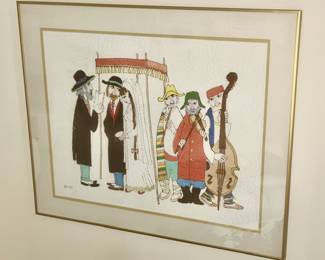 Signed Obican Jewish Wedding print