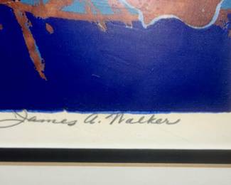 Close-up view of James A. Walker signature 