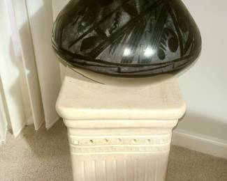 Vintage Art Pottery vase, Native?, Column plant/vase stand