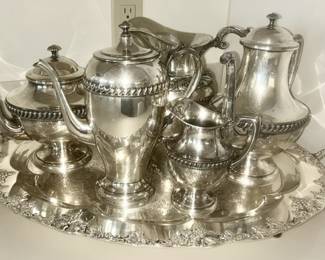 Sample of silver plate hollow ware