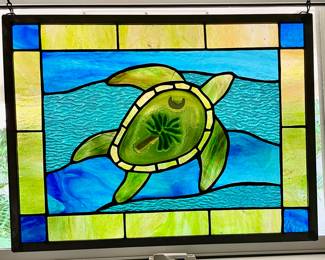 Turtle stained glass