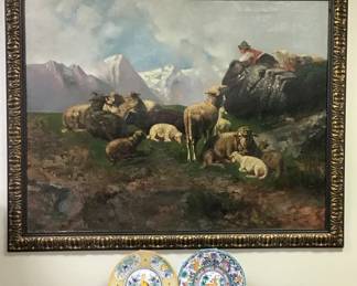 Pastoral Landscape by Carl Hilgers  (1818-1890) Born in Düsseldorf Germany. 