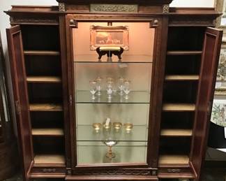 Louis XV Parquetry Cabinet, lighted. 