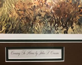 “Coming to Horns” by John Cowan. ARTIST PROOF 73/80. Hand signed and numbered. 