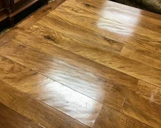 Handcrafted dining table by Will Armstrong. Constructed of oak, walnut, and quartersawn oak on a trestle base. A really marvelous artisan table that will quickly become a generational piece.