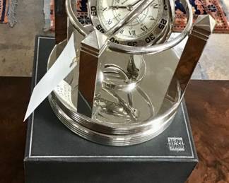 Benchmark celestial stainless steel gimbal clock