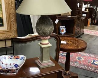 French style artichoke lamp. Lovely muted colors.