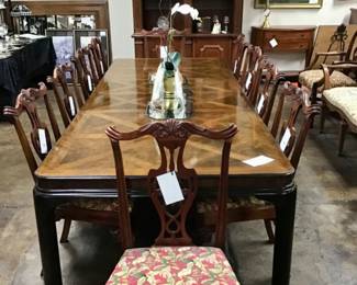 10 Mahogany Chippendale chairs