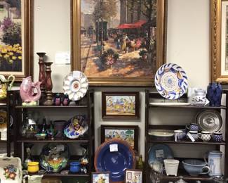 Mexican and European pottery. 