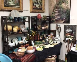 Mexican and European pottery. 