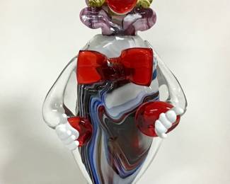 MURANO Blown Glass Clown. 11”