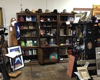 Collectible Texas books,  Vintage baseball books, Sporting memorabilia, cowboy hats, Texas recipe books,  Nolan Ryan “Ryan Express” offset lithograph tops poster 1993.  