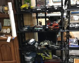 More tools and wooden boxes.