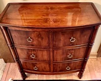 Gorgeous Foyer Chest. We could not find any branding on the Small Foryer Chest but the wood is beautiful and well made.